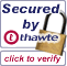 Thawte secure certificate